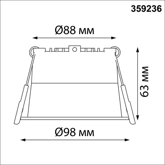 NOVOTECH 359236 SPOT NT23 282 белый Светильник встраиваемый светодиодный IP20 LED 12W 220V 840Лм 3000К TRAN, изображение 2