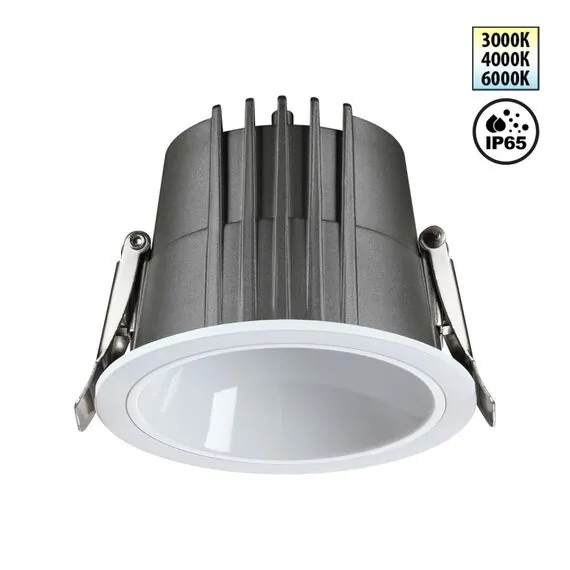 NOVOTECH 359424 SPOT NT24 000 белый Светильник встраиваемый с переключателем цв. температуры IP65 LED 10W 170-265V 3000К\4000К\6000К LANG