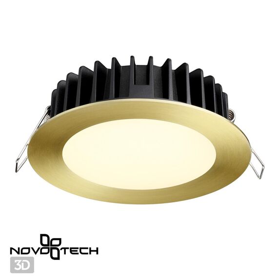 NOVOTECH 358953 SPOT NT22 270 бронза светлая Встраиваемый светодиодный светильник с переключателем цветовой температуры IP20 LED 3000К\4000К\6000К 15W 220V LAN, изображение 6