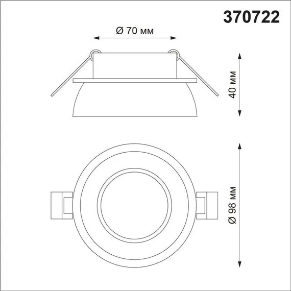 NOVOTECH 370722 SPOT NT21 319 белый Светильник встраиваемый IP20 GU10 9W 235V LIRIO, изображение 2