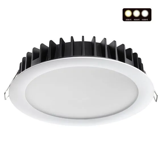 NOVOTECH 358955 SPOT NT22 270 белый Встраиваемый светодиодный светильник с переключателем цветовой температуры IP20 LED 3000К\4000К\6000К 20W 220V LANTE