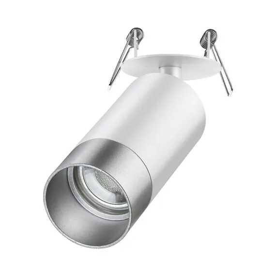 NOVOTECH 370874 SPOT NT22 310 белый/серебро Светильник встраиваемый IP20 GU10 9W 220V SLIM