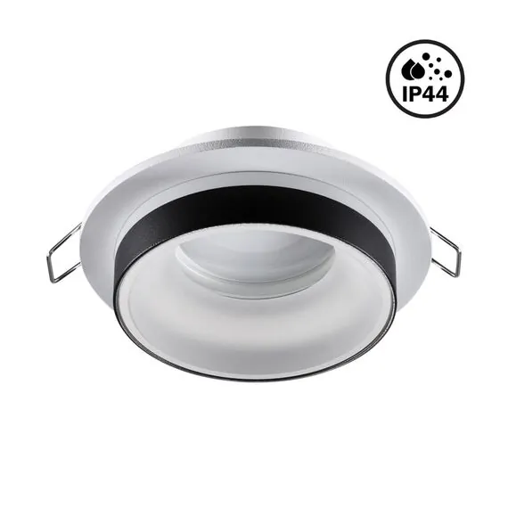 NOVOTECH 370784 SPOT NT21 334 белый/черный Светильник встраиваемый влагозащищенный IP44 GU10 9W 220V WATER