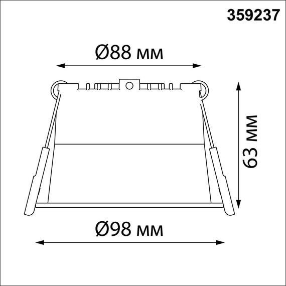 NOVOTECH 359237 SPOT NT23 282 черный Светильник встраиваемый светодиодный IP20 LED 12W 220V 840Лм 3000К TRAN, изображение 2