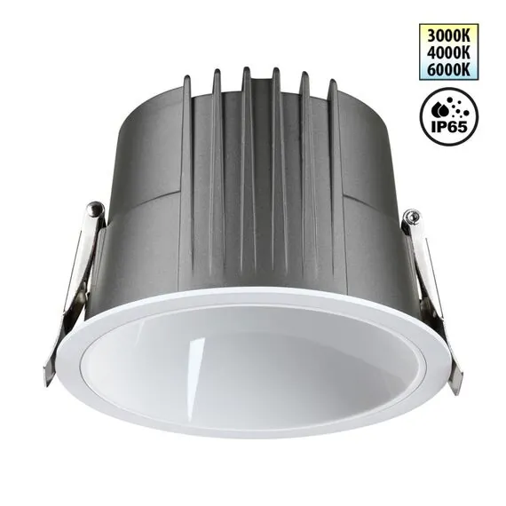 NOVOTECH 359428 SPOT NT24 000 белый Светильник встраиваемый с переключателем цв. температуры IP65 LED 20W 170-265V 3000К\4000К\6000К LANG
