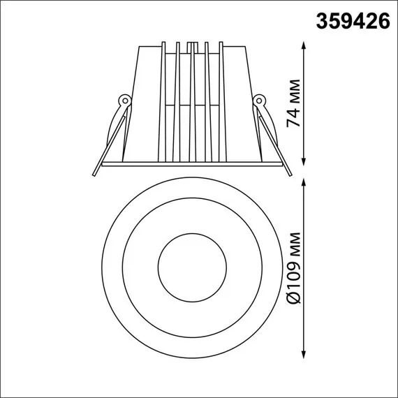 NOVOTECH 359426 SPOT NT24 000 белый Светильник встраиваемый с переключателем цв. температуры IP65 LED 15W 170-265V 3000К\4000К\6000К LANG, изображение 2