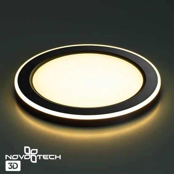 NOVOTECH 359021 SPOT NT23 299 черный Светильник встраиваемый светодиодный (три сценария работы) IP20 LED 3000К 12W+4W 100-265V 1120Лм SPAN, изображение 5