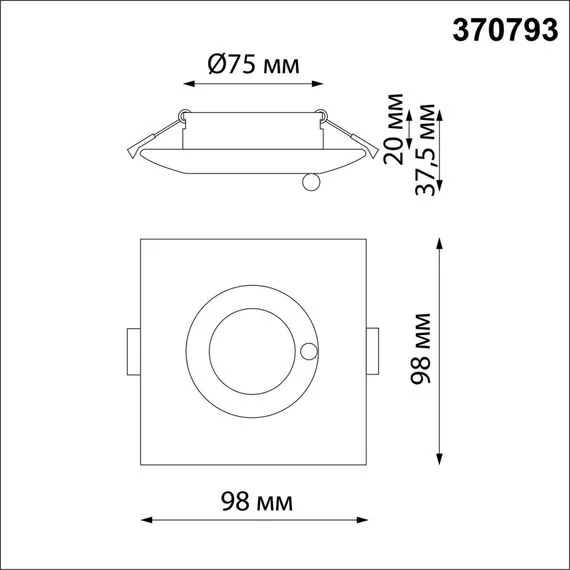 NOVOTECH 370793 SPOT NT21 336 белый Светильник встраиваемый влагозащищенный IP44 GU10 50W 220V WATER, изображение 2