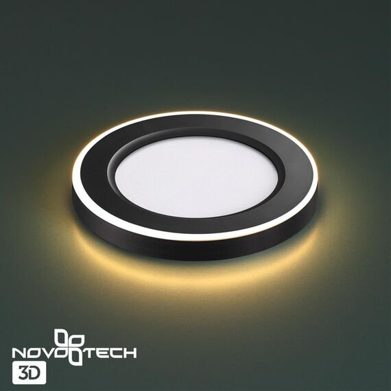 NOVOTECH 359019 SPOT NT23 298 черный Светильник встраиваемый светодиодный (три сценария работы) IP20 LED 3000К 6W+3W 100-265V 630Лм SPAN, изображение 5