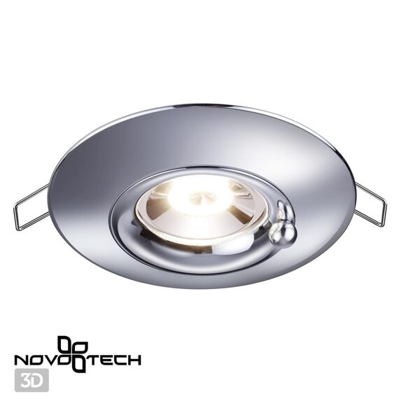 NOVOTECH 370790 SPOT NT21 335 хром Светильник встраиваемый влагозащищенный IP44 GU10 50W 220V WATER, изображение 3