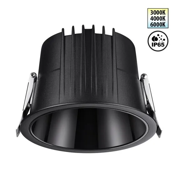 NOVOTECH 359429 SPOT NT24 000 черный Светильник встраиваемый с переключателем цв. температуры IP65 LED 20W 170-265V 3000К\4000К\6000К LANG