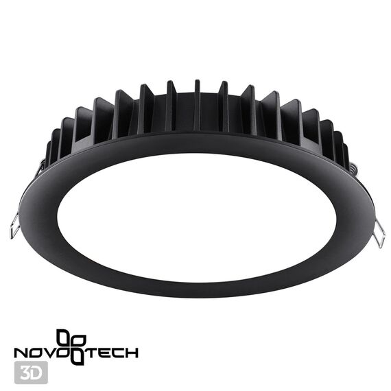 NOVOTECH 358954 SPOT NT22 270 черный Встраиваемый светодиодный светильник с переключателем цветовой температуры IP20 LED 3000К\4000К\6000К 20W 220V LANTE, изображение 4