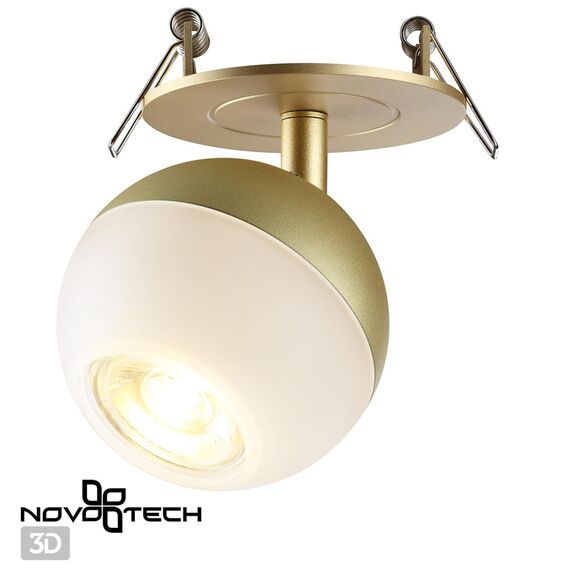 NOVOTECH 370819 SPOT NT22 308 матовое золото Светильник встраиваемый IP20 GU10 9W 220V GARN, изображение 4