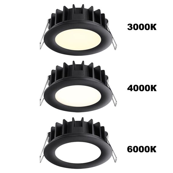 NOVOTECH 358951 SPOT NT22 270 черный Встраиваемый светодиодный светильник с переключателем цветовой температуры IP20 LED 3000К\4000К\6000К 15W 220V LANTE, изображение 4