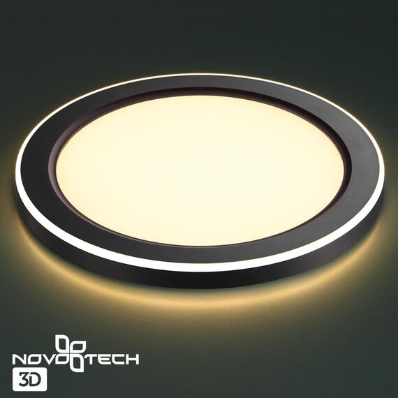 NOVOTECH 359023 SPOT NT23 299 черный Светильник встраиваемый светодиодный (три сценария работы) IP20 LED 3000К 18W+6W 100-265V 1680Лм SPAN, изображение 5