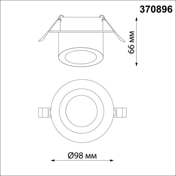 NOVOTECH 370896 SPOT NT22 318 черный Светильник встраиваемый IP20 GU10 9W 220V LIRIO, изображение 2