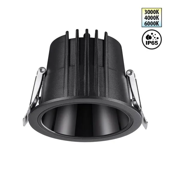 NOVOTECH 359425 SPOT NT24 000 черный Светильник встраиваемый с переключателем цв. температуры IP65 LED 10W 170-265V 3000К\4000К\6000К LANG