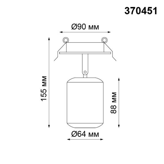 NOVOTECH 370451 SPOT NT19 316 черный Встраиваемый светильник IP20 GU10 50W 220V PIPE, изображение 2