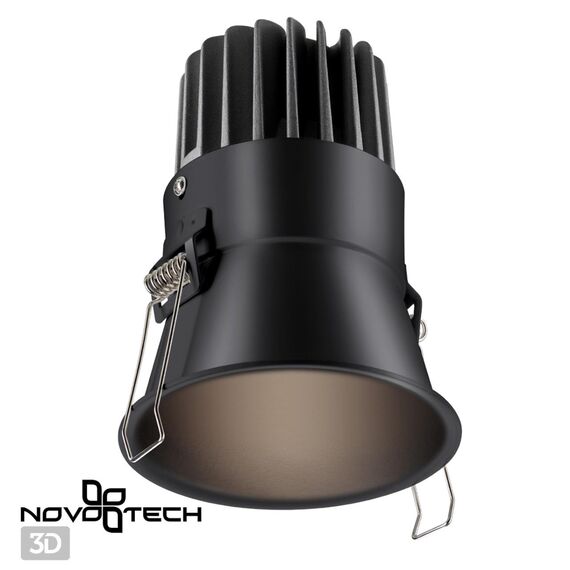 NOVOTECH 358911 SPOT NT22 268 черный Встраиваемый светодиодный светильник с переключателем цветовой температуры IP20 LED 3000К\4000К\6000К 18W 220V LANG, изображение 6