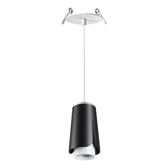 NOVOTECH 370830 SPOT NT22 315 черный Светильник встраиваемый, провод 2м IP20 GU10 9W 220V TULIP