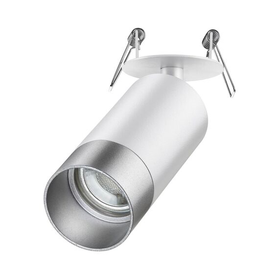 NOVOTECH 370874 SPOT NT22 310 белый/серебро Светильник встраиваемый IP20 GU10 9W 220V SLIM