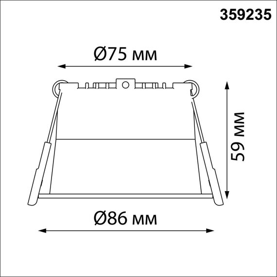 NOVOTECH 359235 SPOT NT23 282 черный Светильник встраиваемый светодиодный IP20 LED 9W 220V 540Лм 3000К TRAN, изображение 2