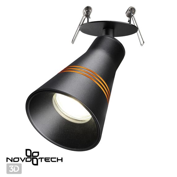 NOVOTECH 370855 SPOT NT22 312 черный Светильник встраиваемый IP20 GU10 9W 220V SOBIT, изображение 4