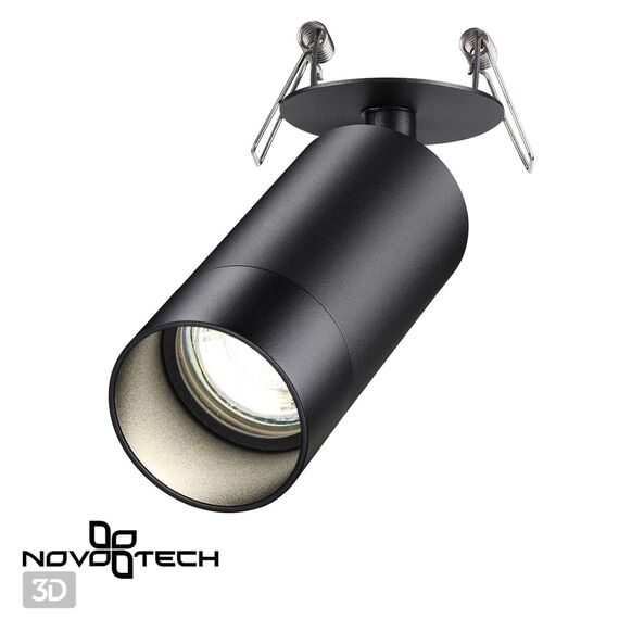 NOVOTECH 370873 SPOT NT22 310 черный Светильник встраиваемый IP20 GU10 9W 220V SLIM, изображение 3