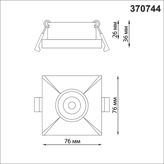 NOVOTECH 370744 SPOT NT21 247 золото Светильник встраиваемый IP20 GU10 50W 220V METIS, изображение 2