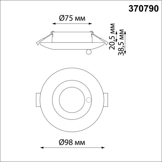 NOVOTECH 370790 SPOT NT21 335 хром Светильник встраиваемый влагозащищенный IP44 GU10 50W 220V WATER, изображение 2