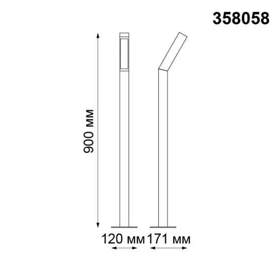 NOVOTECH 358058 STREET NT19 382 коричневый Ландшафтный светильник IP65 LED 3000К 8W 220V CORNU, изображение 2