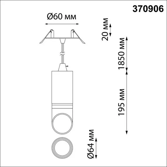 NOVOTECH 370906 SPOT NT22 330 белый/хром Светильник встраиваемый влагозащищенный IP44 GU10 9W 220V DELTA, изображение 2