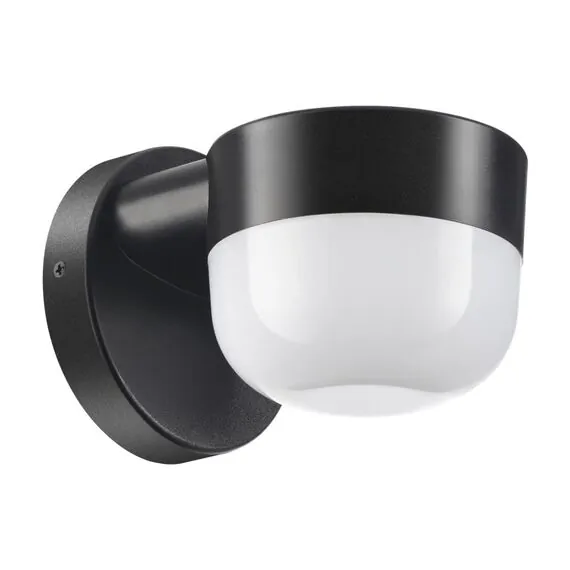 NOVOTECH 358451 STREET NT20 395 чёрный Ландшафтный настенный светильник IP65 LED 4000K 12W 220V OPAL