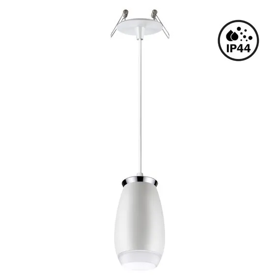 NOVOTECH 370912 SPOT NT22 331 белый/хром Светильник встраиваемый влагозащищенный IP44 GU10 9W 220V GENT