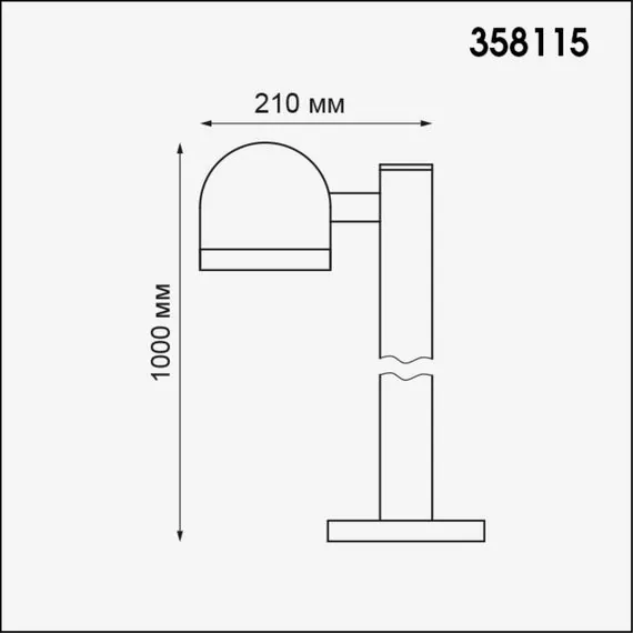 NOVOTECH 358115 STREET NT19 366 темно-серый  Ландшафтный светильник IP65 LED 3000К 10W 100-240V GALEATI, изображение 2