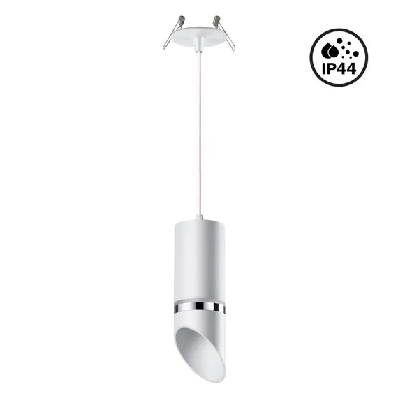 NOVOTECH 370906 SPOT NT22 330 белый/хром Светильник встраиваемый влагозащищенный IP44 GU10 9W 220V DELTA