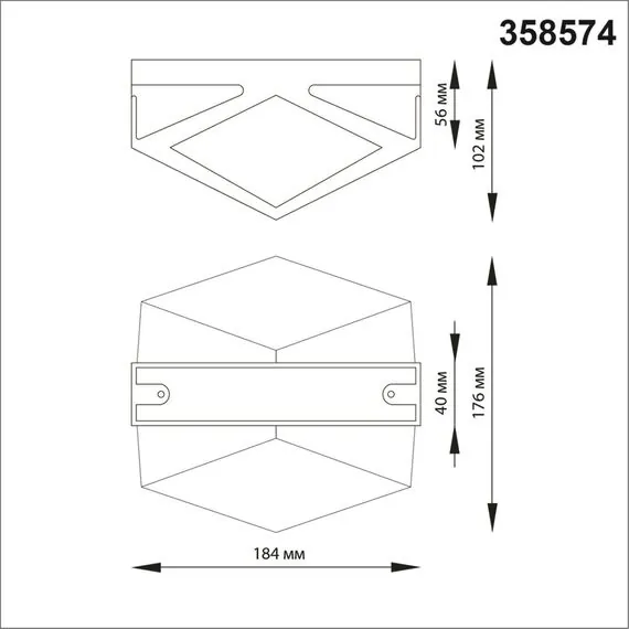 NOVOTECH 358574 STREET NT21 380 темно-серый Ландшафтный настенный светильник IP54 LED 4000K 12W 85-265V KAIMAS, изображение 2