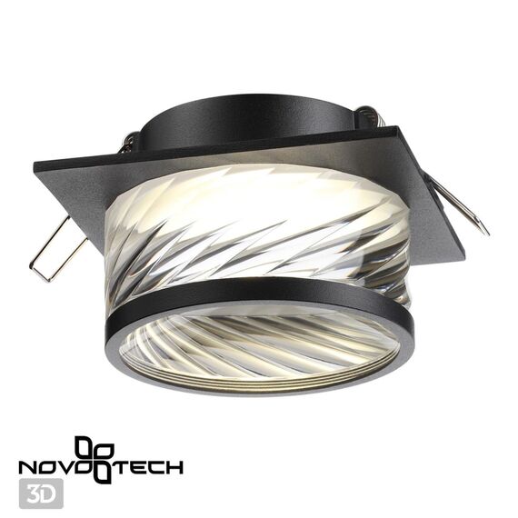 NOVOTECH 370920 SPOT NT22 342 черный Светильник встраиваемый IP20 GU10 9W 220V GEM, изображение 5