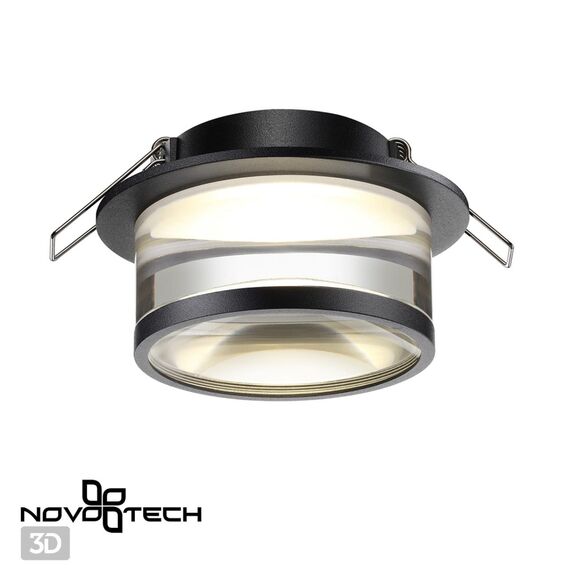 NOVOTECH 370914 SPOT NT22 342 черный Светильник встраиваемый IP20 GU10 9W 220V GEM, изображение 3