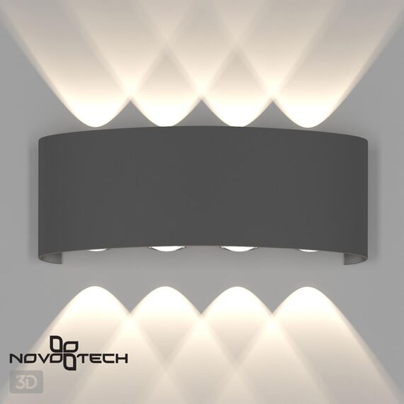 NOVOTECH 358461 STREET NT20 376 темно-серый  Ландшафтный настенный светильник IP54 LED 4000K 8W 85-265V CALLE, изображение 5