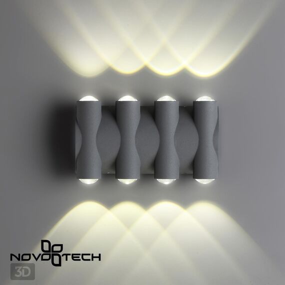 NOVOTECH 358568 STREET NT21 374 темно-серый Ландшафтный настенный светильник IP54 LED 4000K 8W 85-265V CALLE, изображение 4