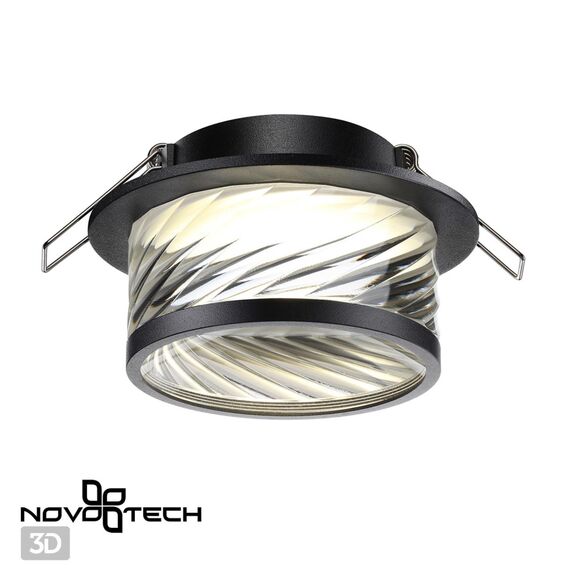 NOVOTECH 370918 SPOT NT22 342 черный Светильник встраиваемый IP20 GU10 9W 220V GEM, изображение 5