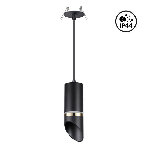 NOVOTECH 370907 SPOT NT22 330 черный/золото Светильник встраиваемый влагозащищенный IP44 GU10 9W 220V DELTA
