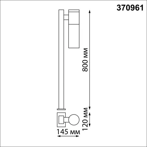 NOVOTECH 370961 STREET NT23 355 черный Светильник ландшафтный IP54 E27 max 18W 220-240V MOBI, изображение 2