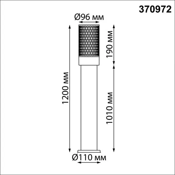 NOVOTECH 370972 STREET NT24 000 черный Светильник ландшафтный IP54 E27 max 25W 220-240V MATRIX, изображение 2