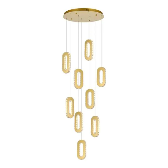 ST LUCE SL6506.203.09 Светильник подвесной ST-Luce Золотистый/Золотистый, Прозрачный LED 9*9W 3000K