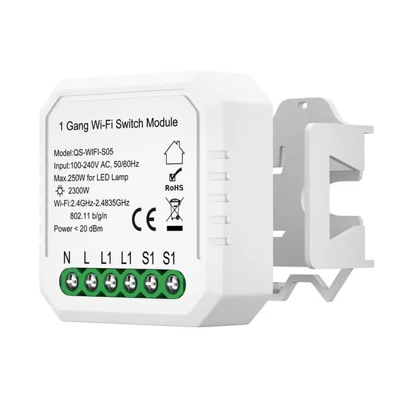 ST LUCE ST9000.500.01C WI-FI реле 1 канал,250W, IP20, L46xW46xH18, 230V, Белый, изображение 4