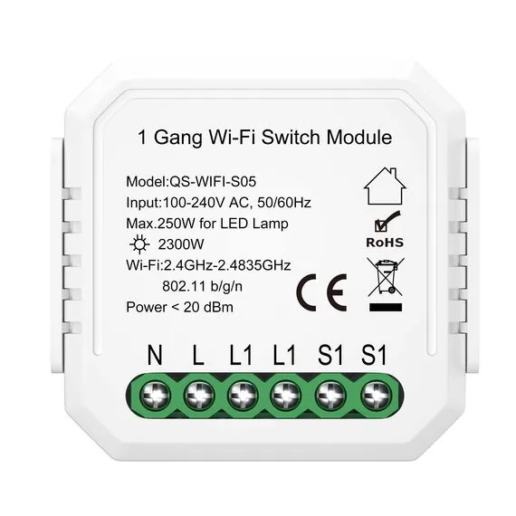 ST LUCE ST9000.500.01C WI-FI реле 1 канал,250W, IP20, L46xW46xH18, 230V, Белый, изображение 3