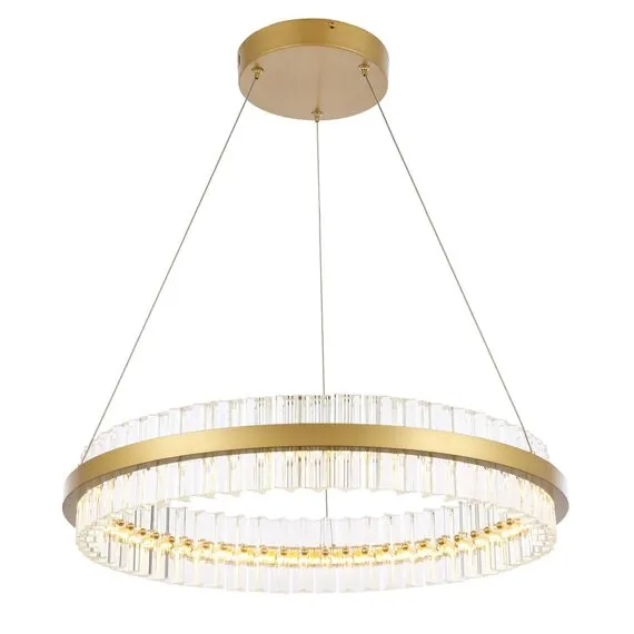 ST LUCE SL383.213.01 Светильник подвесной ST-Luce Матовое золото/Прозрачный LED 1*44W 3000K