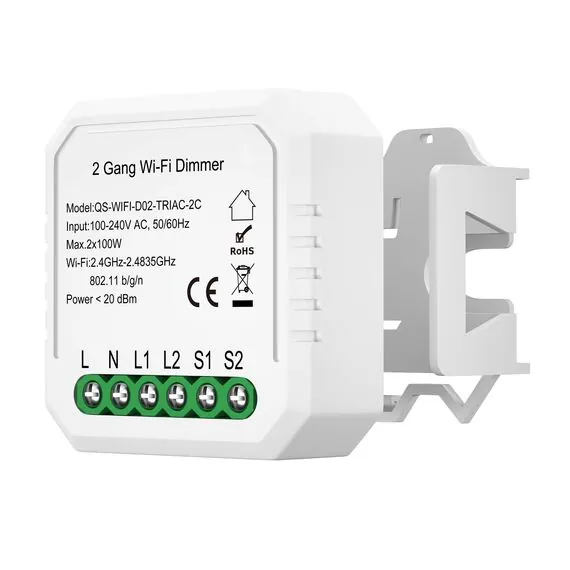 ST LUCE ST9000.500.02CDIM WI-FI диммируемое реле 2 канала 2x100W, IP20, L46xW46xH18, 230V, Белый, изображение 4